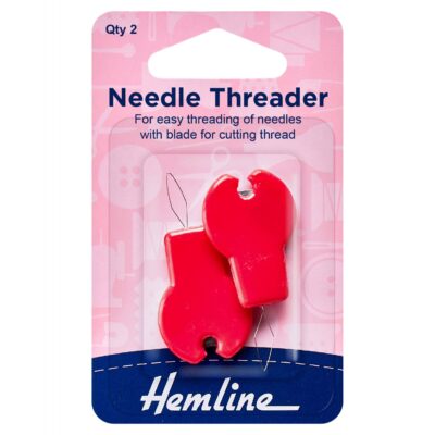 Needle Threader- Basic Threader with Cutter (2 Pack)