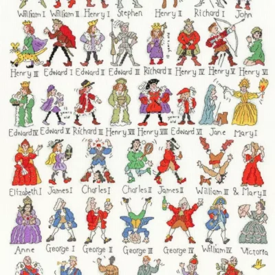 Kings and Queens of England from 1066 - Cross Stitch Kit - Bothy Threads