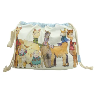 Alpaca & Friends - Drawstring Project Bag - Emma Ball