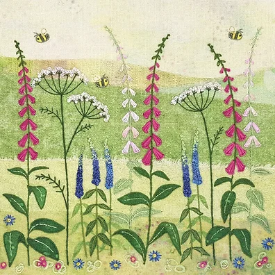 Foxgloves - Embroidery Kit - Beaks and Bobbins