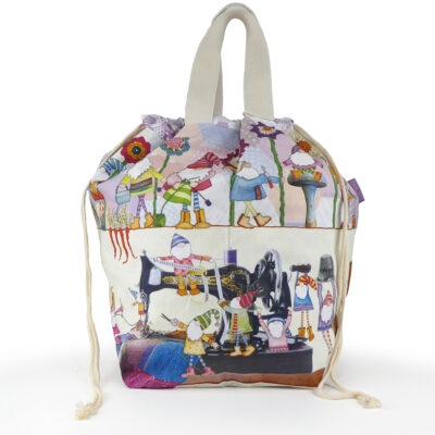Crafting Gnomes - Large Drawstring Project Bag - Emma Ball