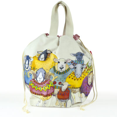 Sheep in Sweaters - Large Drawstring Project Bag - Emma Ball