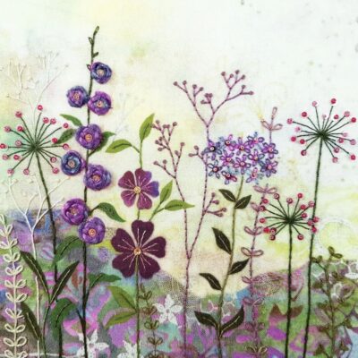 Purple Garden - Embroidery Kit - Beaks and Bobbins